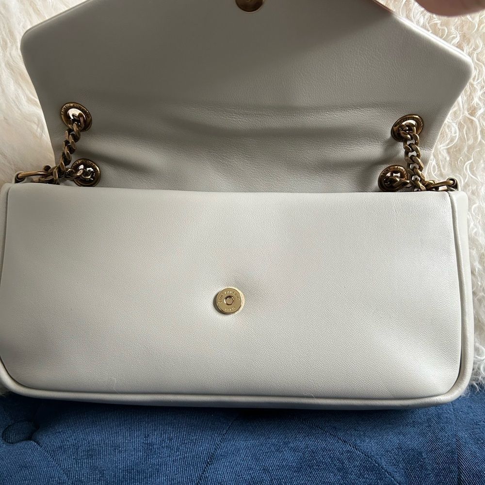 🛑SOLD🛑Yves Saint Laurent White Leather Chain Bag - Picture 6 of 10